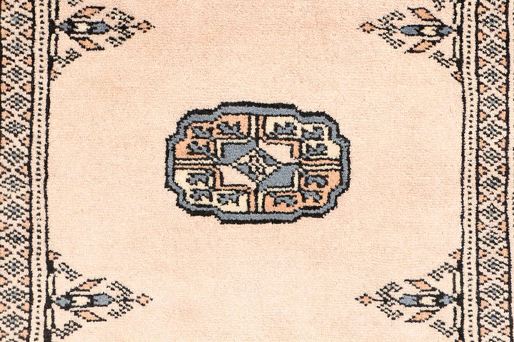 Tan Pakistani Bokhara Rug 2' 7" x 11' 4" Hand-Knotted | No. QA25801