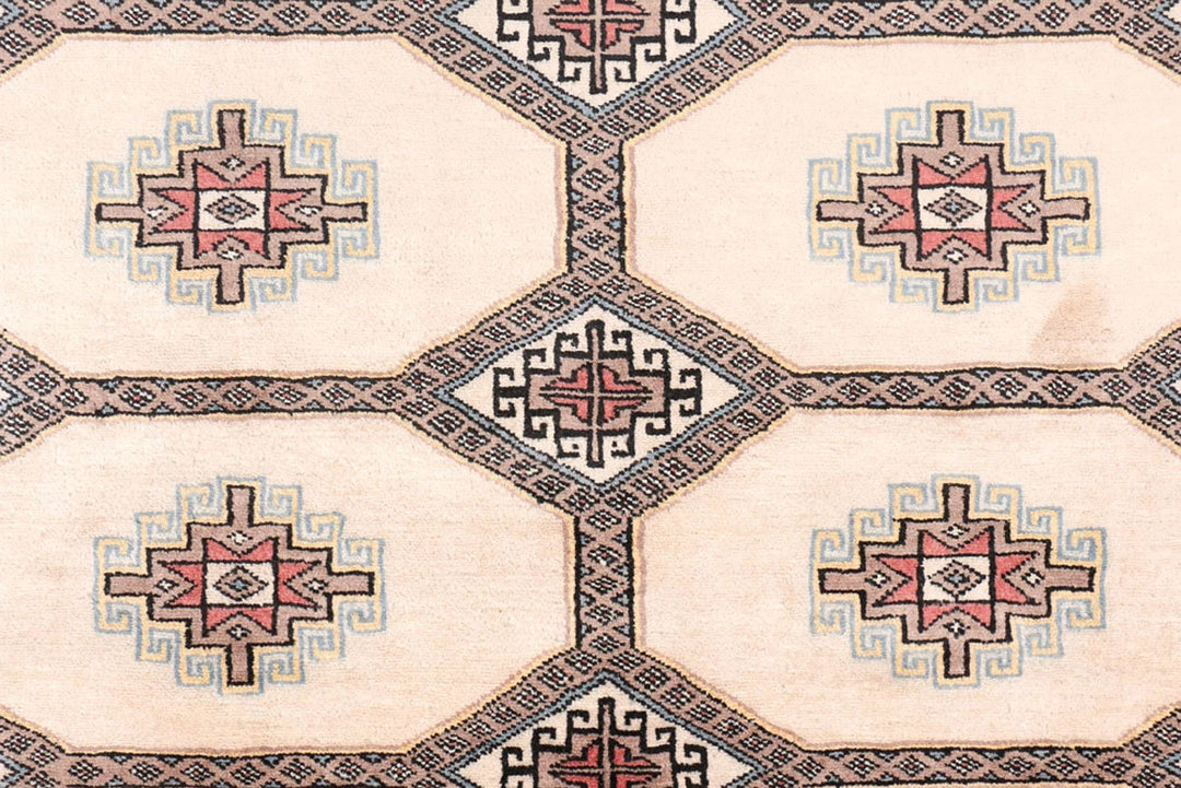 Brown Pakistani Jaldar Rug 6' 8" x 10' 4" Hand-Knotted | No. QA26140