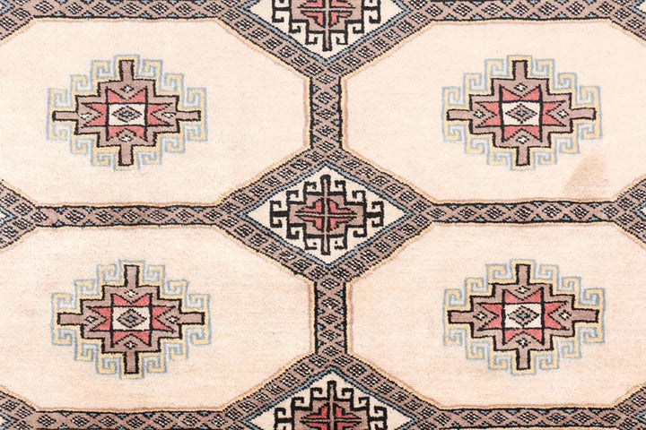 Brown Pakistani Jaldar Rug 6' 8" x 10' 4" Hand-Knotted | No. QA26140