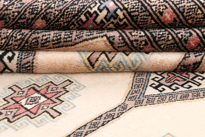 Brown Pakistani Jaldar Rug 6' 8" x 10' 4" Hand-Knotted | No. QA26140