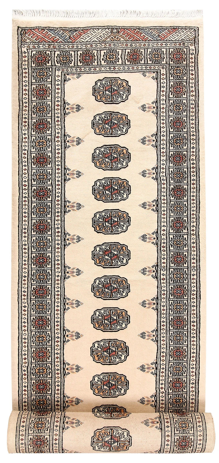 Brown Bokhara Rug 2' 8" x 13' 11" Hand-Knotted | No. QA26279