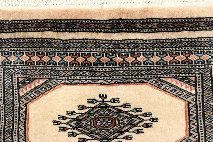 Brown Pakistani Jaldar Rug 2' 4" x 9' 4" Hand-Knotted | No. QA26621