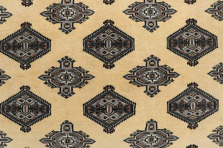 Yellow Pakistani Jaldar Rug 5' x 8'2" Hand-Knotted | No. QA26830