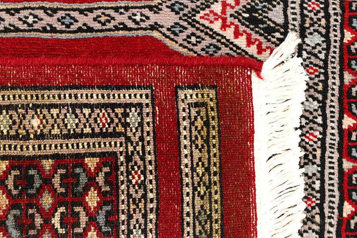 Red Pakistani Jaldar Rug 2' 4" x 9' 8" Hand-Knotted | No. QA27449