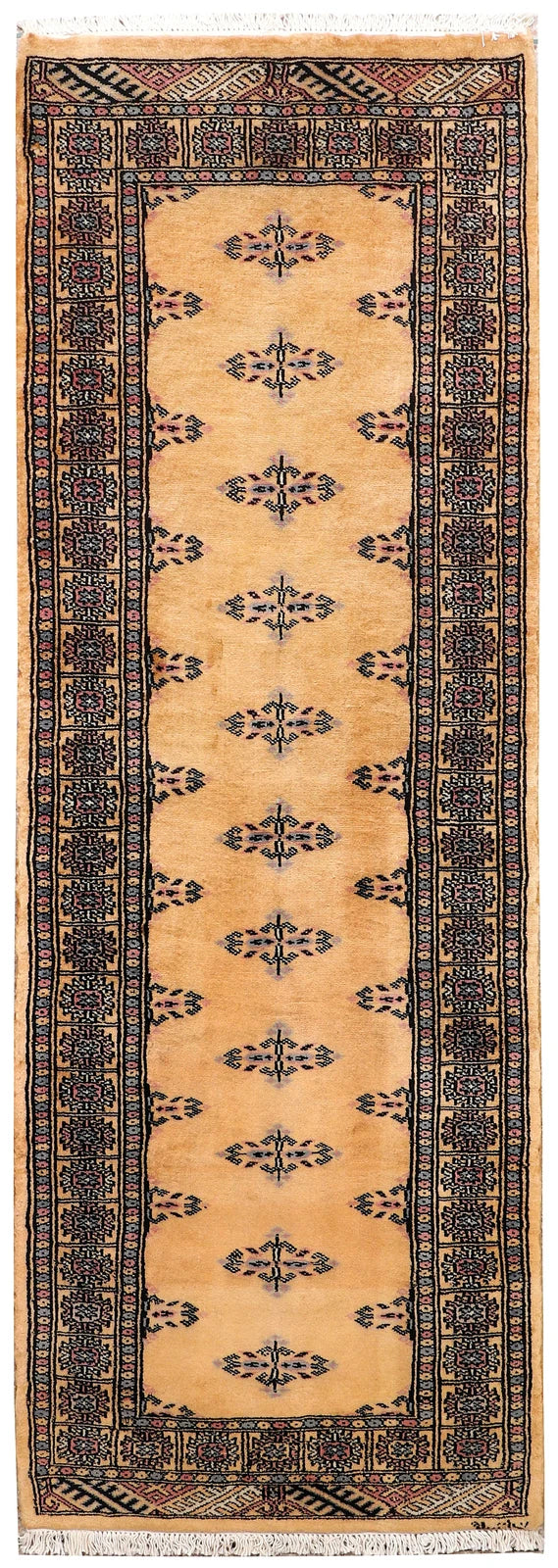 Brown Pakistani Butterfly Rug 2' 1" x 6' Hand-Knotted | No. QA27521