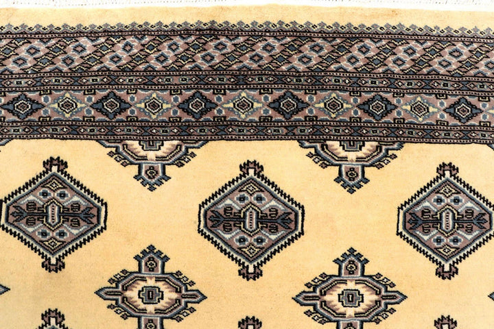 Yellow Pakistani Jaldar Rug 5' 1" x 8' 1" Hand-Knotted | No. QA27608