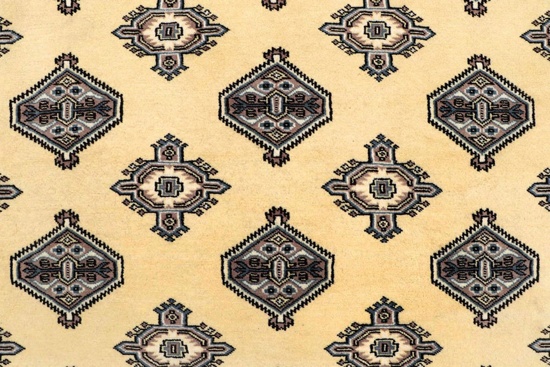 Yellow Pakistani Jaldar Rug 5' 1" x 8' 1" Hand-Knotted | No. QA27608