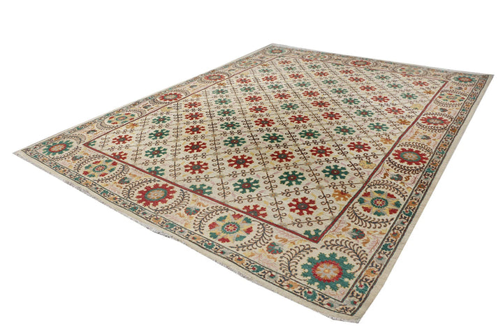 Brown Pakistani Gabbeh Rug 8' 11" x 11' 9" Hand-Knotted | No. QA27617