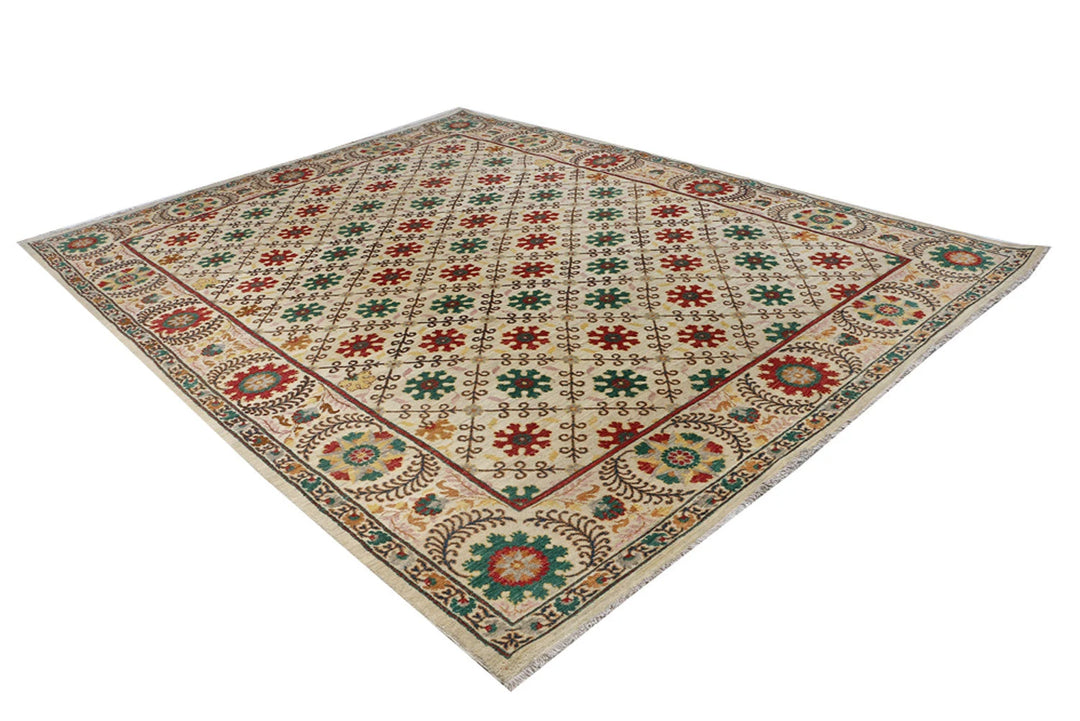 Brown Pakistani Gabbeh Rug 8' 11" x 11' 9" Hand-Knotted | No. QA27617
