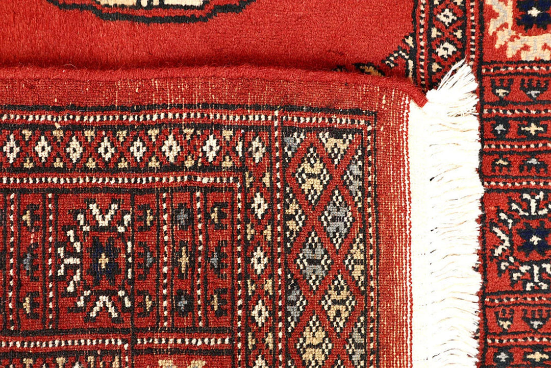 Orange Pakistani Bokhara Rug 2' 7" x 14' 3" Hand-Knotted | No. QA27997