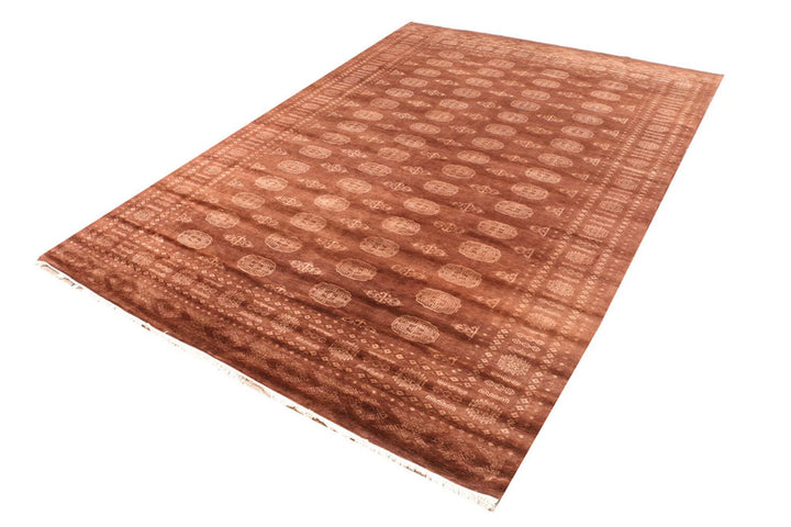 Sienna Pakistani Bokhara Rug 6' 8" x 9' 8" Hand-Knotted | No. QA28097