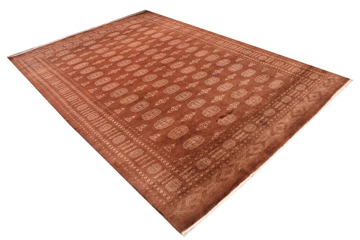 Sienna Pakistani Bokhara Rug 6' 8" x 9' 8" Hand-Knotted | No. QA28097