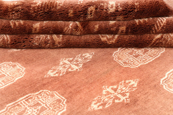 Sienna Pakistani Bokhara Rug 6' 8" x 9' 8" Hand-Knotted | No. QA28097