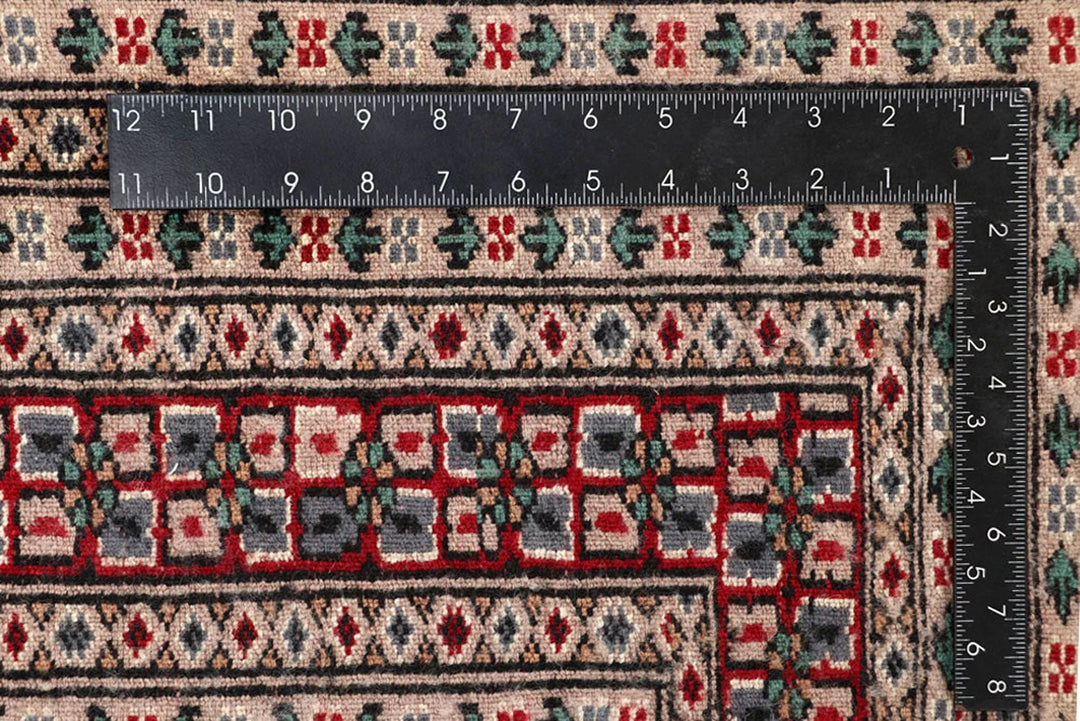 Red Pakistani Jaldar Rug 8' 4" x 10' 5" Hand-Knotted | No. QA28196