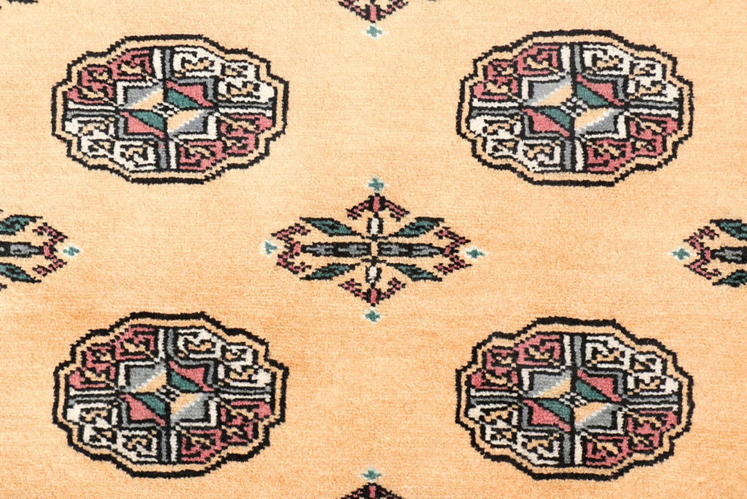 Yellow Pakistani Bokhara Rug 3'2" x 6'1" Hand-Knotted | No. QA28305