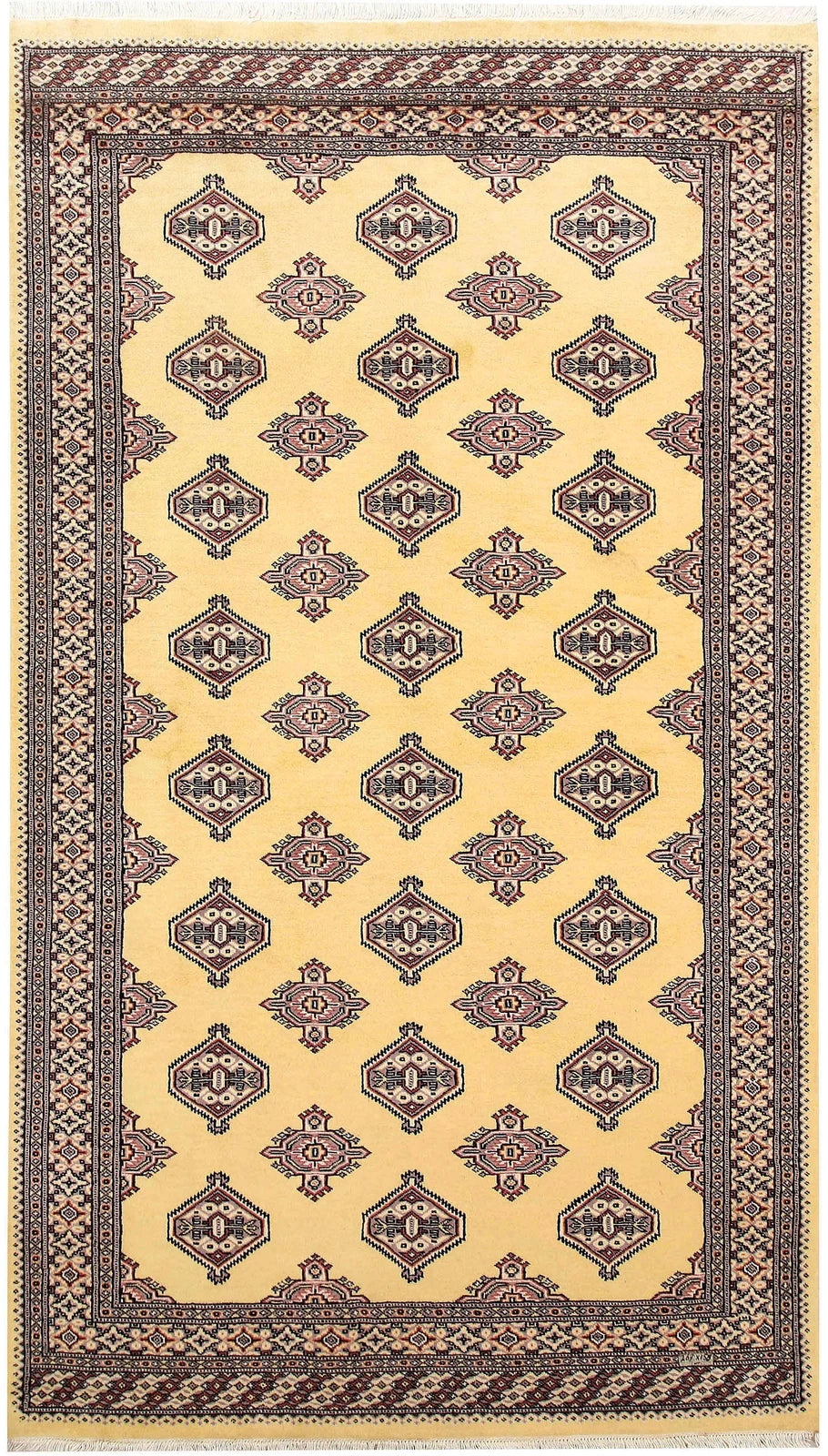 Yellow Pakistani Jaldar Rug 5' 1" x 8' 10" Hand-Knotted | No. QA28330