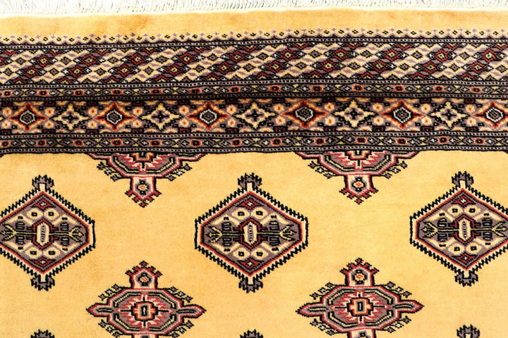 Yellow Pakistani Jaldar Rug 5' 1" x 8' 10" Hand-Knotted | No. QA28330