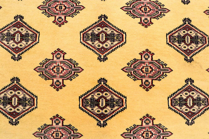 Yellow Pakistani Jaldar Rug 5' 1" x 8' 10" Hand-Knotted | No. QA28330
