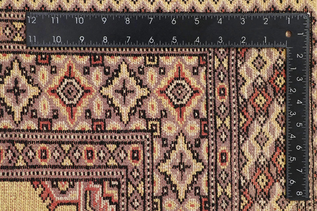 Yellow Pakistani Jaldar Rug 5' 1" x 8' 10" Hand-Knotted | No. QA28330