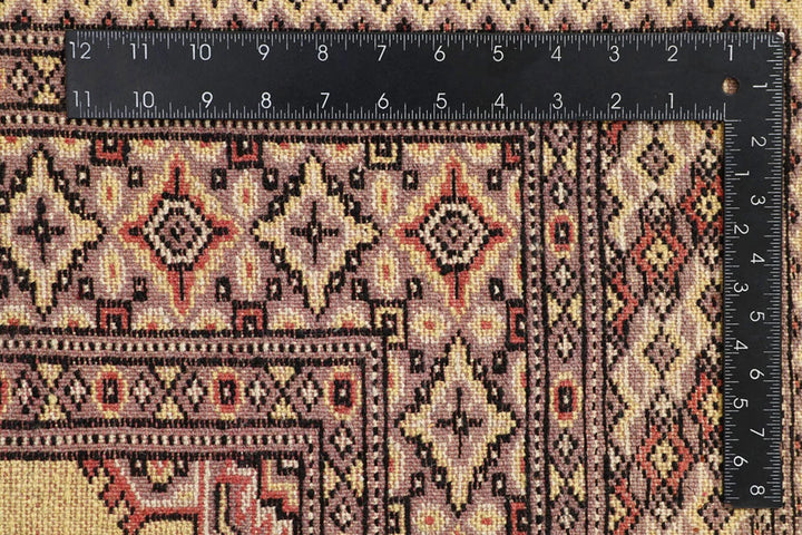 Yellow Pakistani Jaldar Rug 5' 1" x 8' 10" Hand-Knotted | No. QA28330