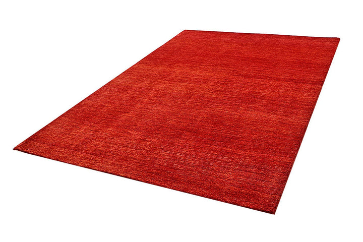Red Pakistani Gabbeh Rug 5' 6" x 8' 4" Hand-Knotted | No. QA28347