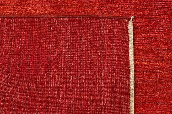 Red Pakistani Gabbeh Rug 5' 6" x 8' 4" Hand-Knotted | No. QA28347