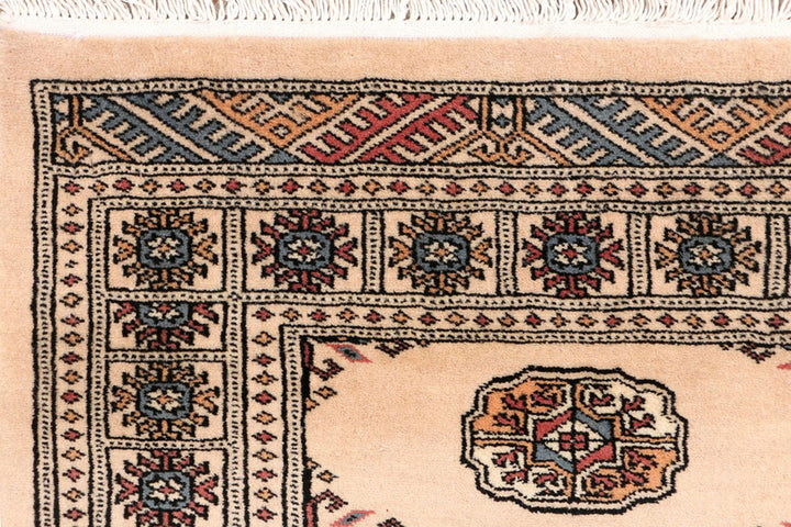 Brown Pakistani Bokhara Rug 2' 8" x 12' 6" Hand-Knotted | No. QA28744