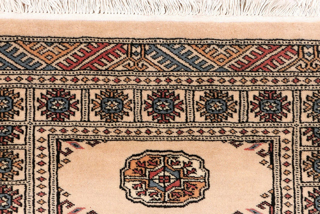 Brown Pakistani Bokhara Rug 2' 8" x 12' 6" Hand-Knotted | No. QA28744