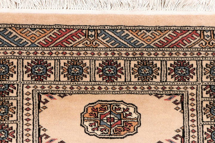 Brown Pakistani Bokhara Rug 2' 8" x 12' 6" Hand-Knotted | No. QA28744