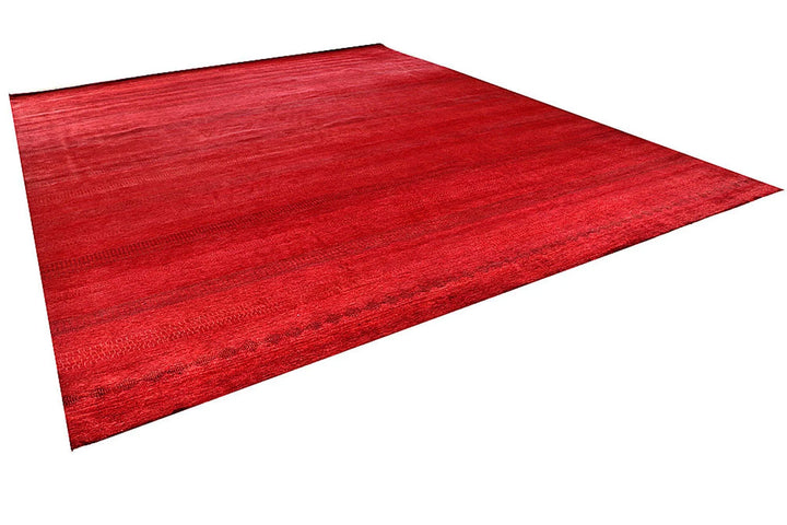 Brown Pakistani Gabbeh Rug 12' 3" x 15' 3" Hand-Knotted | No. QA28846