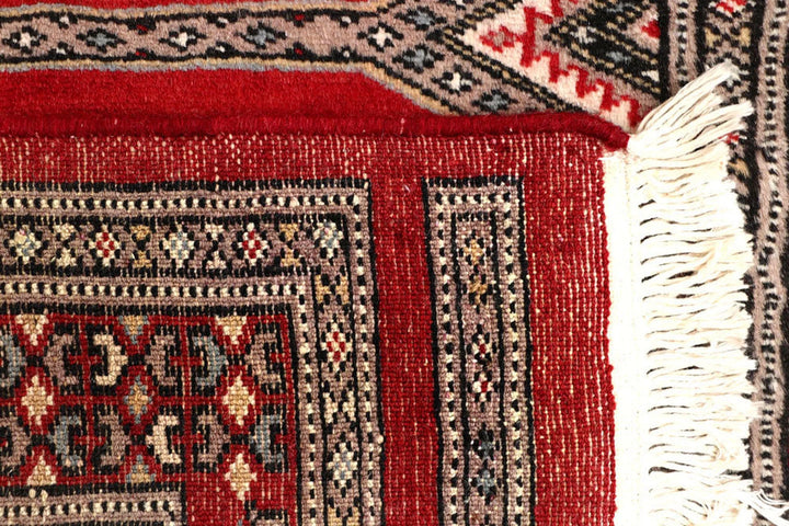 Red Pakistani Jaldar Rug 2' 3" x 9' 10" Hand-Knotted | No. QA28928
