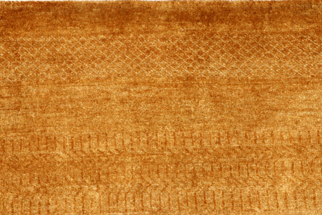 Brown Pakistani Gabbeh Rug 6' x 9' 1" Hand-Knotted | No. QA29117