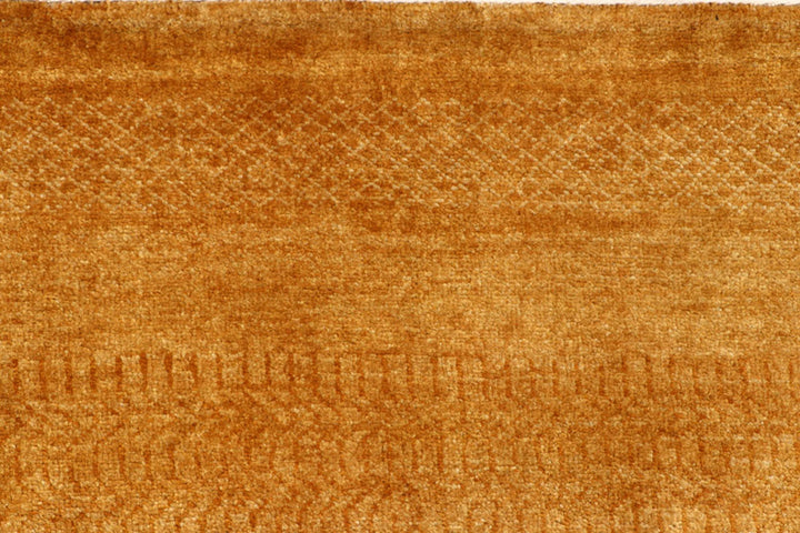 Brown Pakistani Gabbeh Rug 6' x 9' 1" Hand-Knotted | No. QA29117