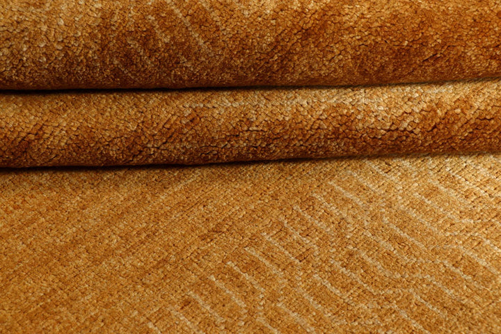 Brown Pakistani Gabbeh Rug 6' x 9' 1" Hand-Knotted | No. QA29117