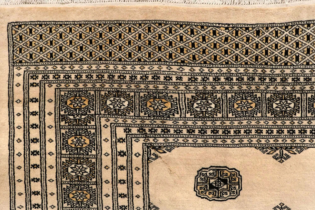 Brown Pakistani Bokhara Rug 10' 1" x 13' 6" Hand-Knotted | No. QA29164