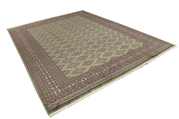 Yellow Pakistani Jaldar Rug 8' 2" x 10' 10" Hand-Knotted | No. QA29369