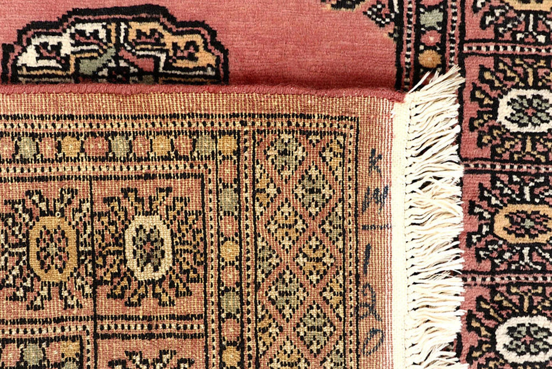 Salmon Pakistani Bokhara Rug 2' 7" x 13' 7" Hand-Knotted | No. QA29687