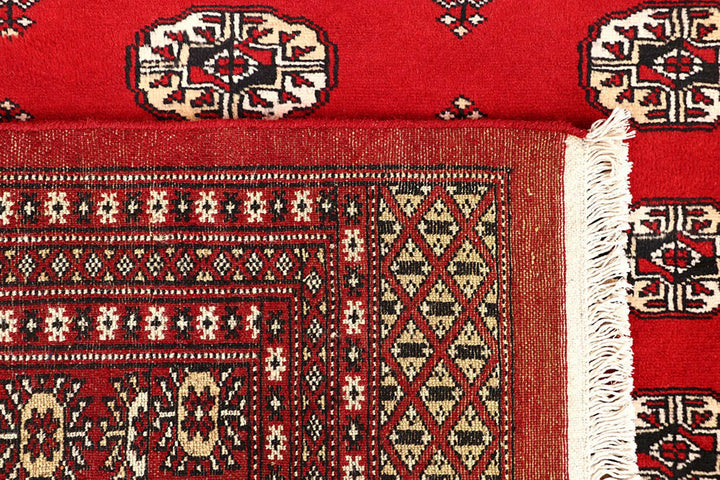 Red Bokhara Rug 8' 11" x 12' Hand-Knotted | No. QA29694