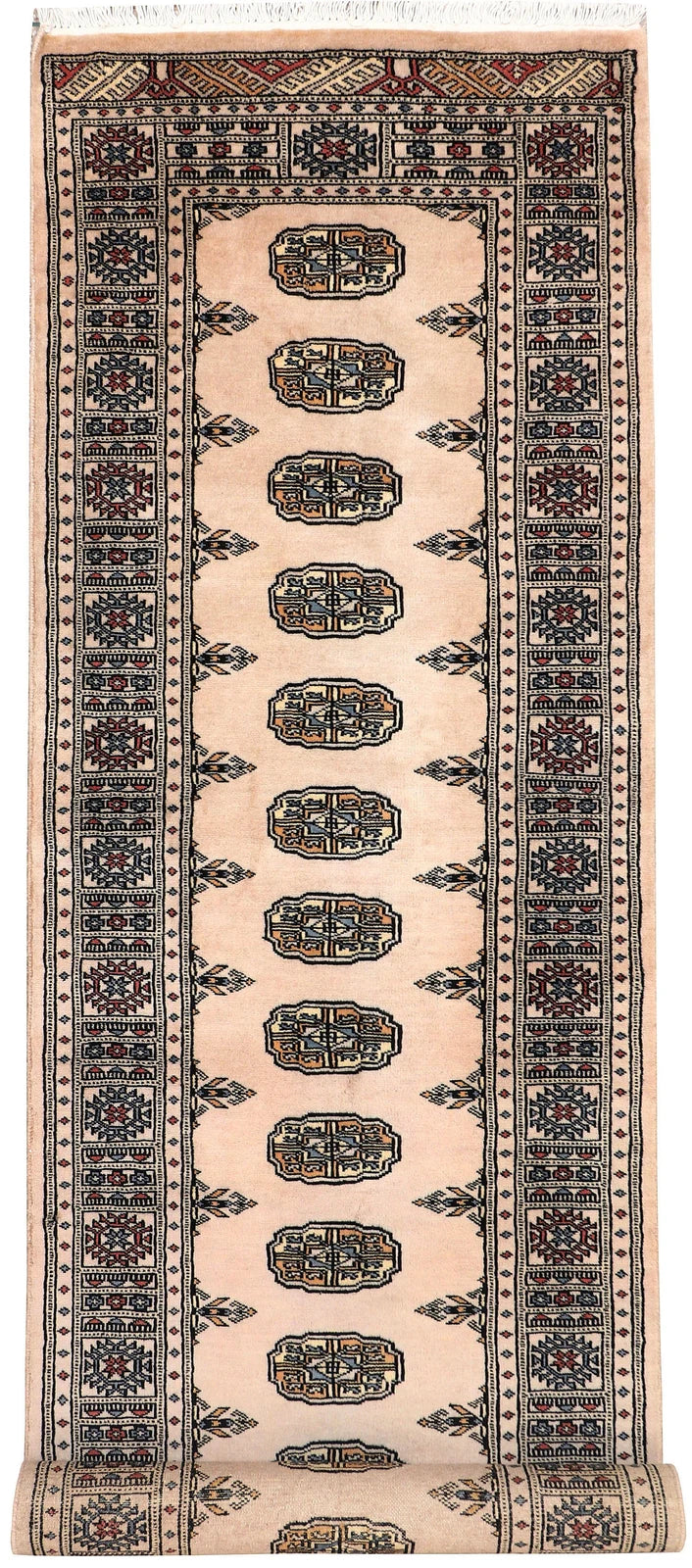Brown Pakistani Bokhara Rug 2' 6" x 9' 7" Hand-Knotted | No. QA29829