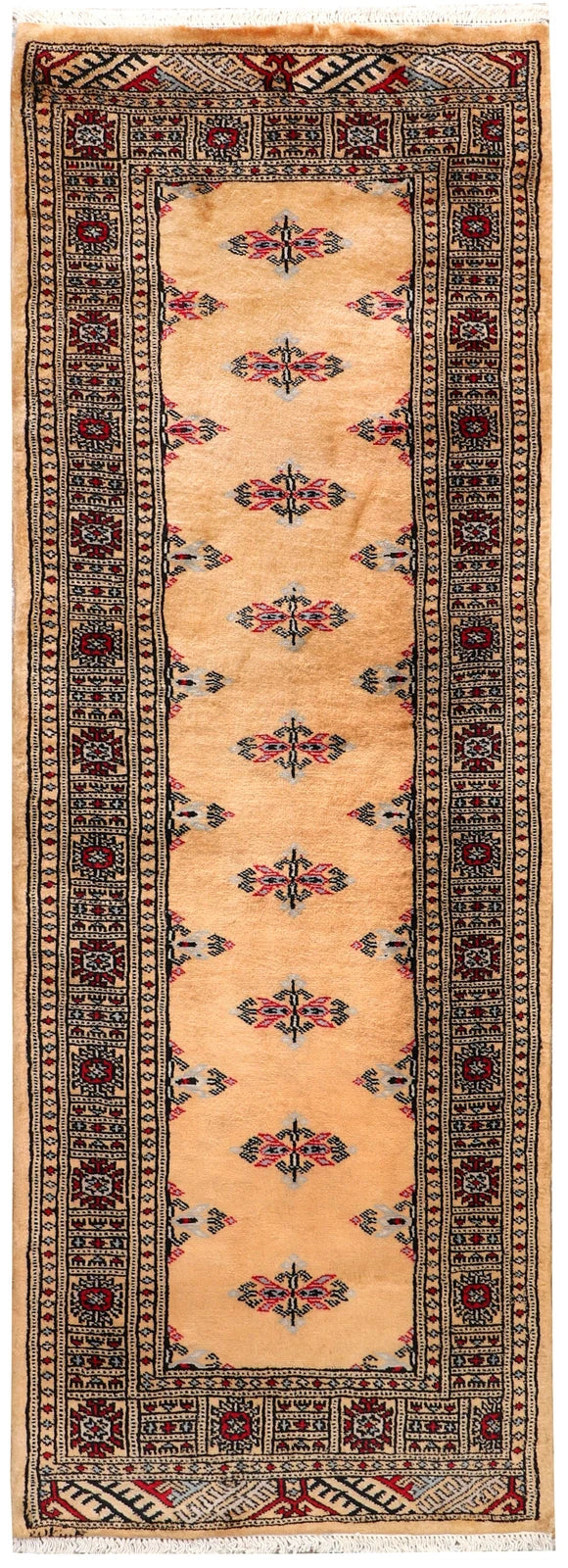 Brown Pakistani Butterfly Rug 2' 2" x 6' Hand-Knotted | No. QA30373