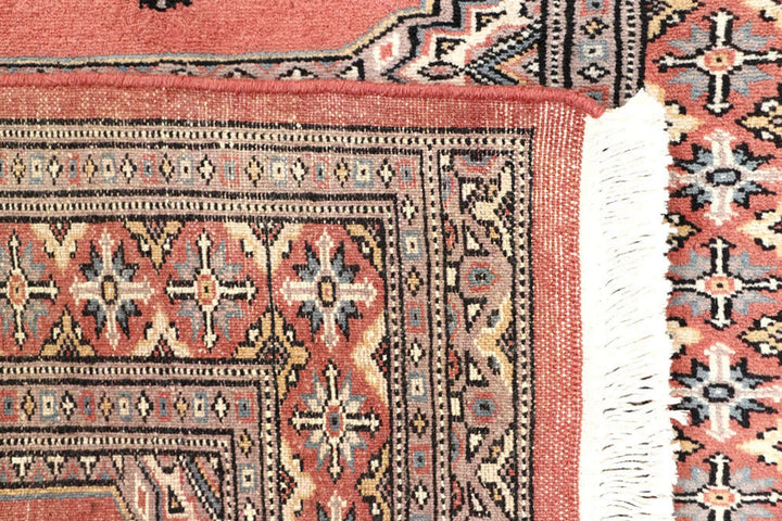 Coral Pakistani Jaldar Runner Rug 2' 7" x 9' 11" Hand-Knotted | No. QA30459