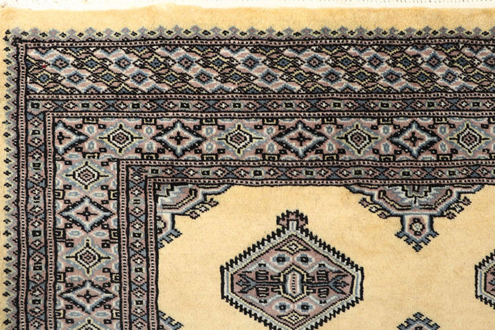 Brown Pakistani Jaldar Rug 5' 1" x 7' 10" Hand-Knotted | No. QA30460