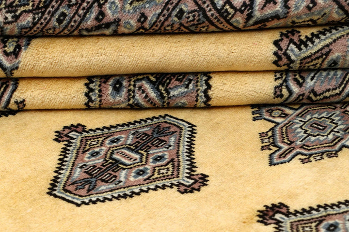 Brown Pakistani Jaldar Rug 5' 1" x 7' 10" Hand-Knotted | No. QA30460