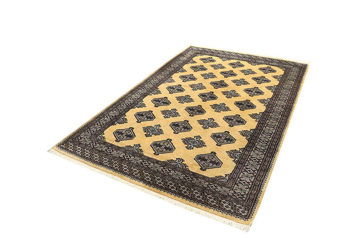 Brown Pakistani Jaldar Rug 5' 1" x 7' 10" Hand-Knotted | No. QA30460
