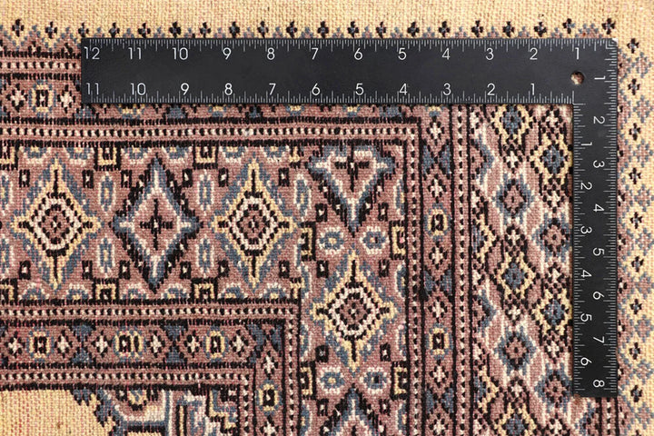 Brown Pakistani Jaldar Rug 5' 1" x 7' 10" Hand-Knotted | No. QA30460