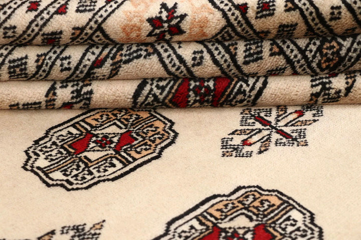 Brown Pakistani Bokhara Rug 4' x 6'7" Hand-Knotted | No. QA30583