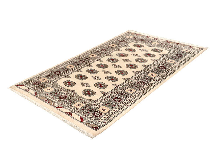 Brown Pakistani Bokhara Rug 4' x 6'7" Hand-Knotted | No. QA30583