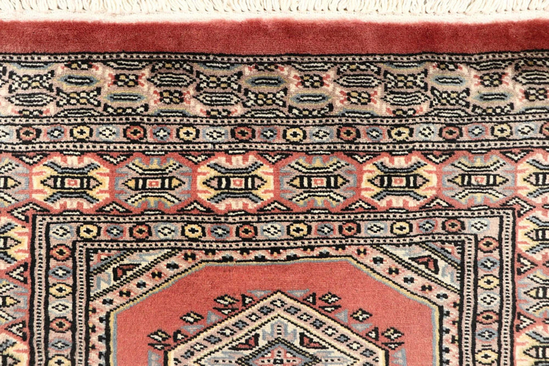 Coral Pakistani Jaldar Rug 2' 6" x 9' 10" Hand-Knotted | No. QA30621