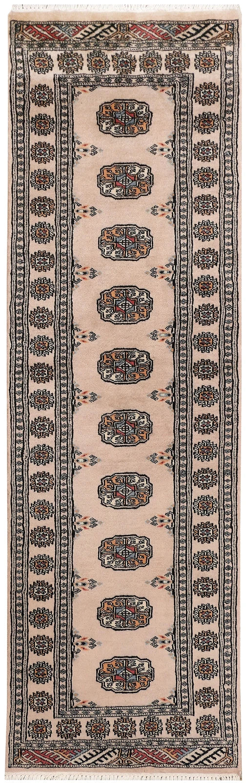 Brown Pakistani Bokhara Rug 2' x 6'5" Hand-Knotted | No. QA30725