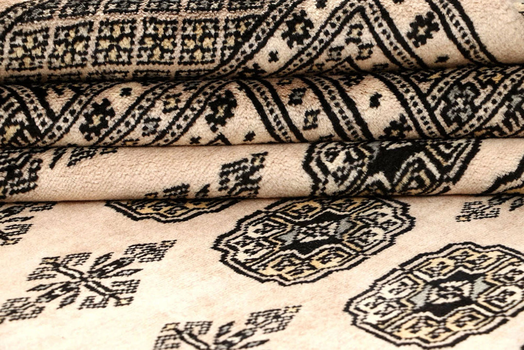 Brown Pakistani Bokhara Rug 9' 1" x 11' 9" Hand-Knotted | No. QA30863